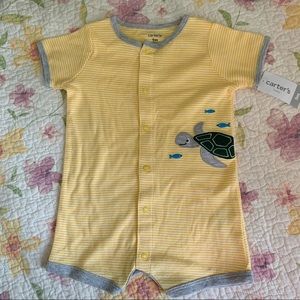 Carter’s Turtle Short Sleeve Romper SZ 9M